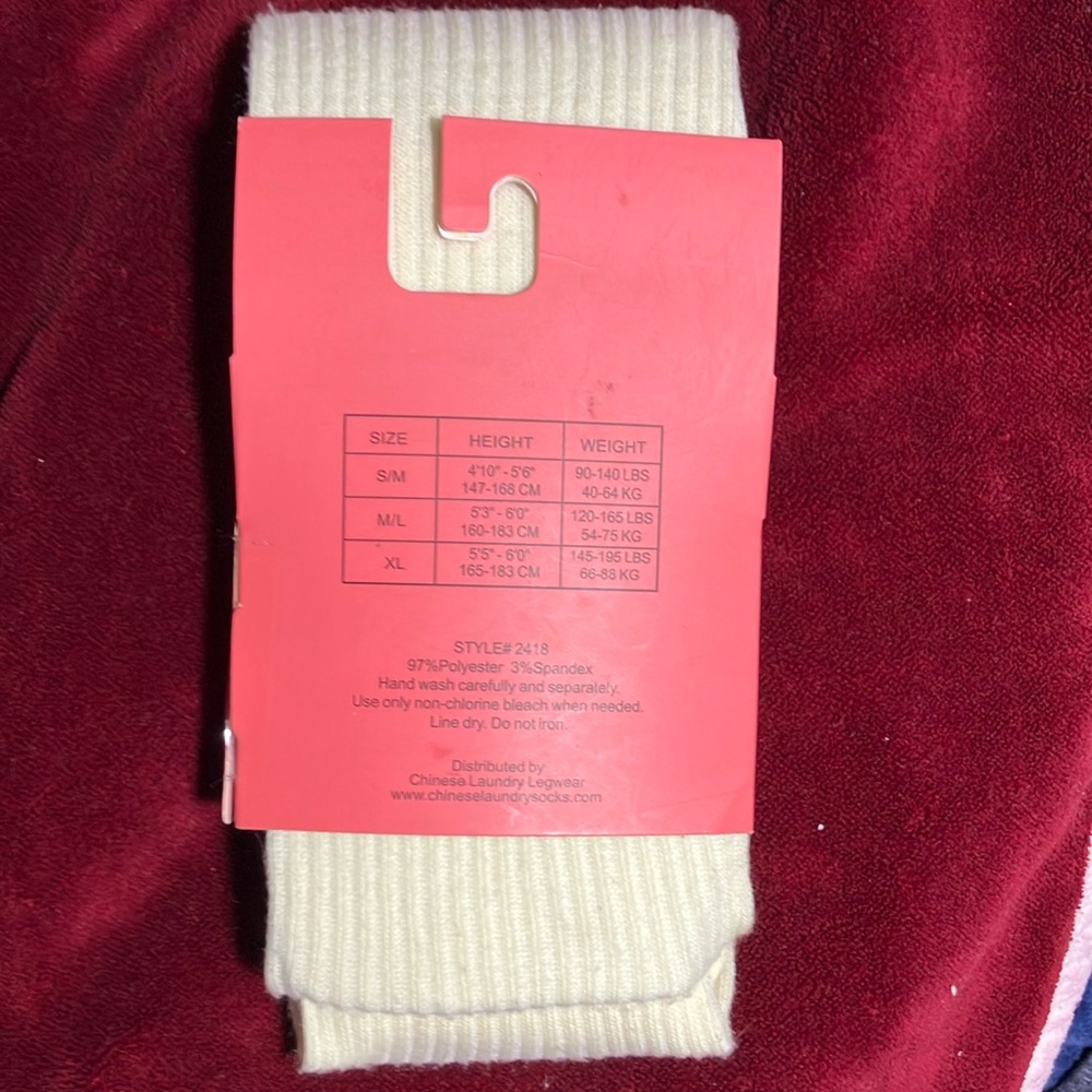 Chinese Laundry Off-White Sweater Tights, Size S/M - Picture 2 of 2